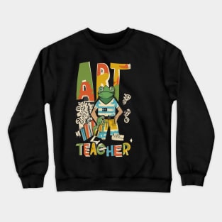 Art teacher funny cute victor design Crewneck Sweatshirt